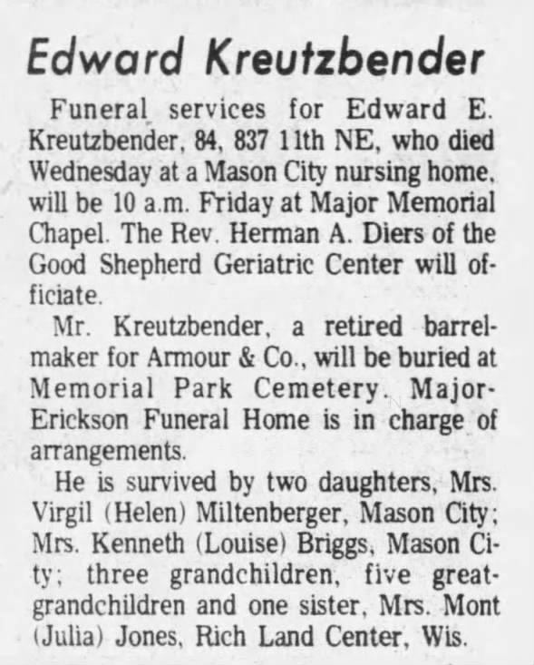 Clipping from Globe-Gazette